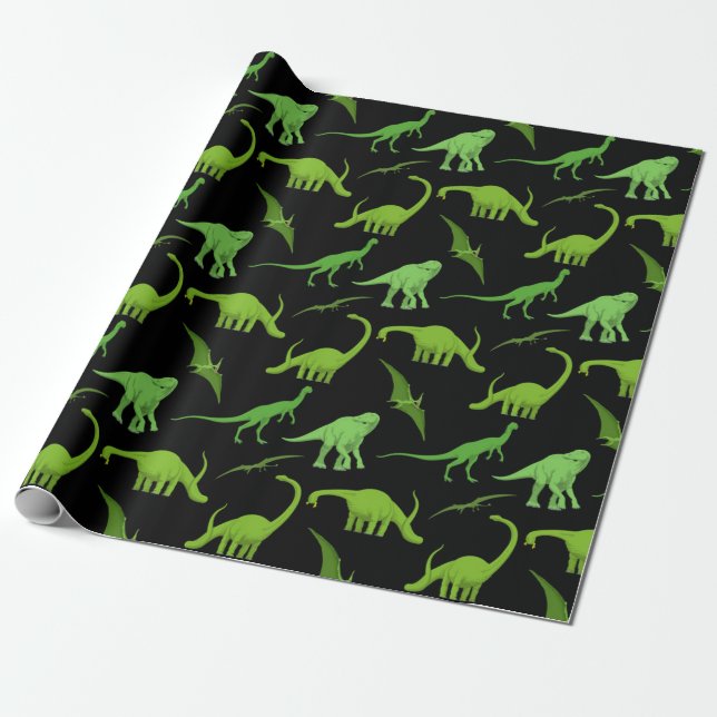 DINOSAURS WRAPPING PAPER (Unrolled)