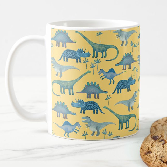 Dinosaurs Yellow Coffee Mug (Creator Uploaded)