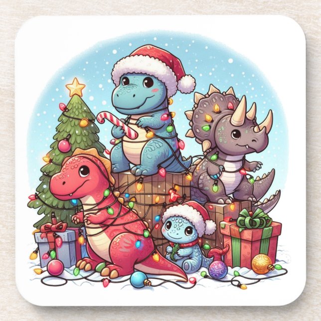 Dinosaurus Christmas ,  Coaster (Front)