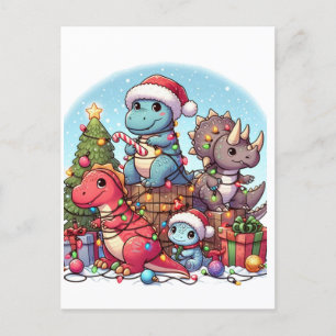 Dinosaurus Christmas , Postcard