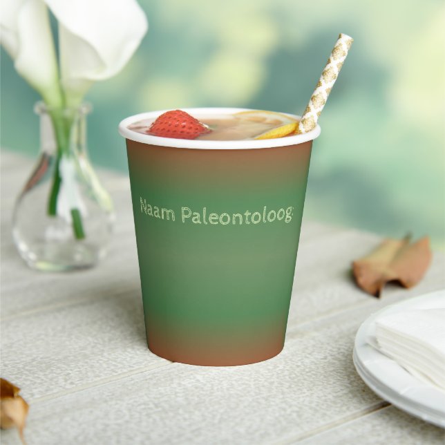 Dinosaurus Feestbeker – Paleontoloog Naamveld -  Paper Cups (Insitu)
