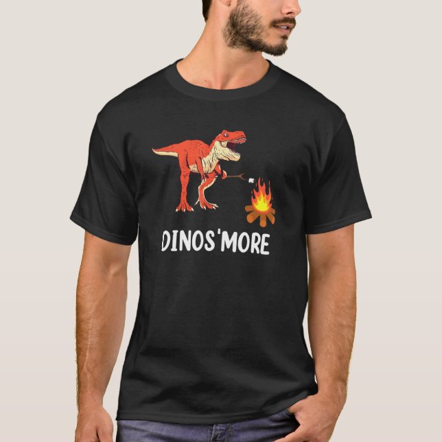 Dinosmore Camping Dinosaur Camp Camper T-Shirt (Front)