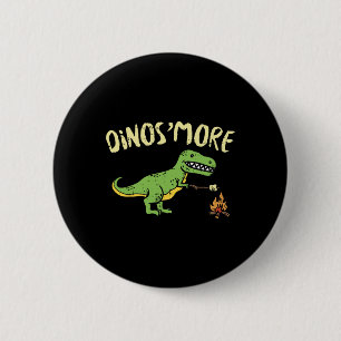 Dinosmore Funny Dino Smore Camping Dinosaur Camp C 6 Cm Round Badge