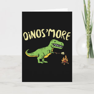 Dinosmore Funny Dino Smore Camping Dinosaur Camp C Card