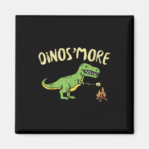 Dinosmore Funny Dino Smore Camping Dinosaur Camp C Magnet