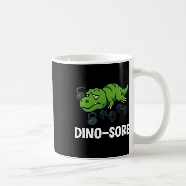Dinosore Funny T-rex Gym Workout  Coffee Mug (Right)