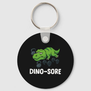 Dinosore Funny T-rex Gym Workout  Key Ring