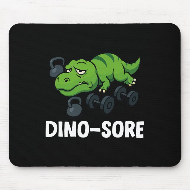 Dinosore Funny T-rex Gym Workout  Mouse Pad (Front)