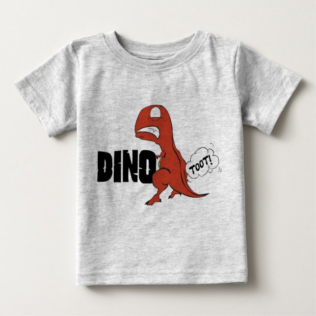 DinoToot: T-Rex Baby Baby T-Shirt (Front)