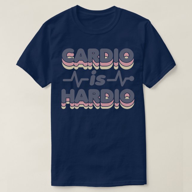 dio is Hardio Funny Gym Running Retro 70s Fitness T-Shirt (Design Front)