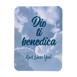 Dio Te Benedica Italian Religious Magnet