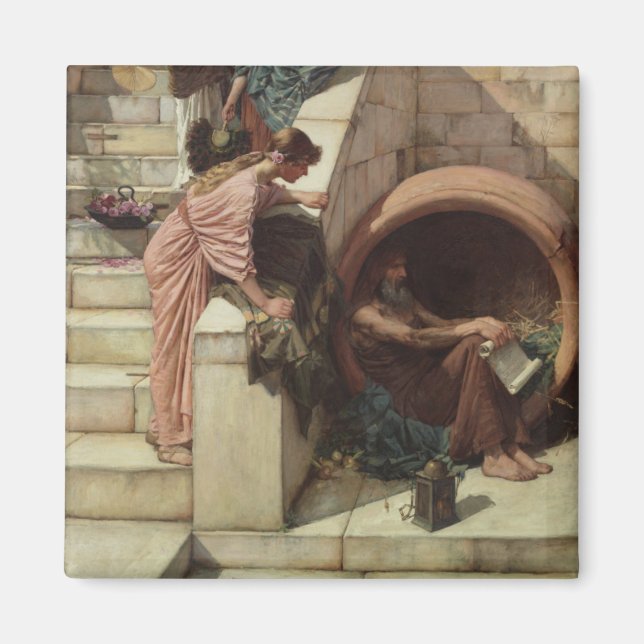 Diogenes by John William Waterhouse Magnet (Front)