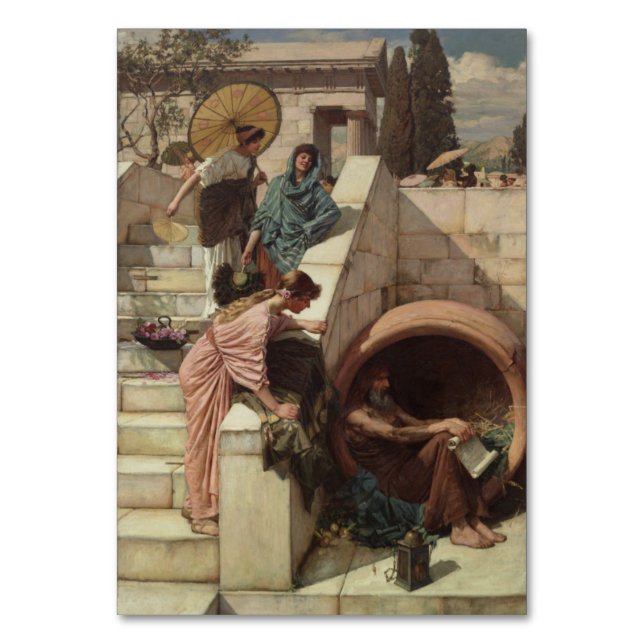 Diogenes by John William Waterhouse Table Number (Front)