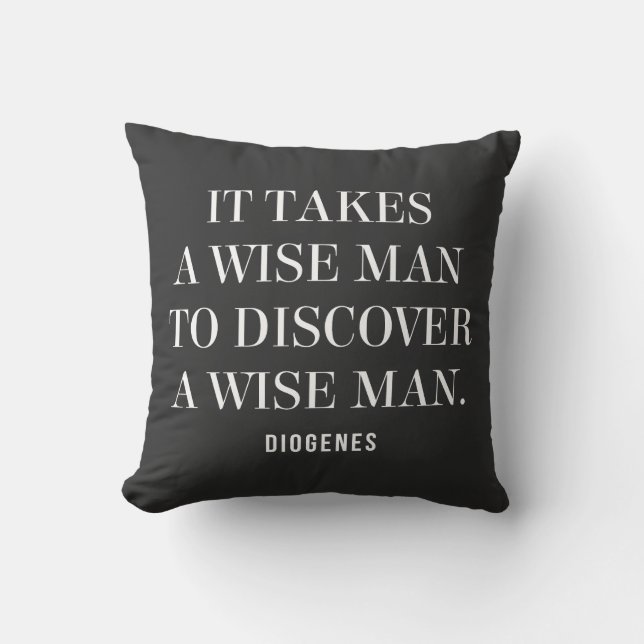 Diogenes Wise Man Quote Cushion (Front)