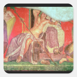 Dionysian Entourage with Dionysus Square Sticker