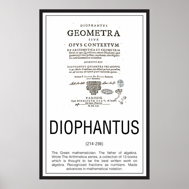 Diophantus Poster (Front)
