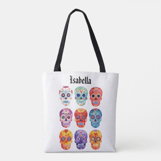 Dios de La Muertas Tote Bag (Back)