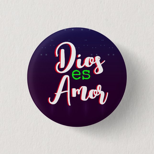 Dios es Amor 3 Cm Round Badge (Front)