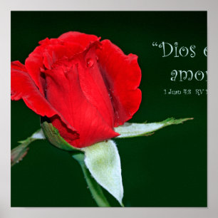 Dios es amor (Cartel de 1 Juan 4:8) Poster