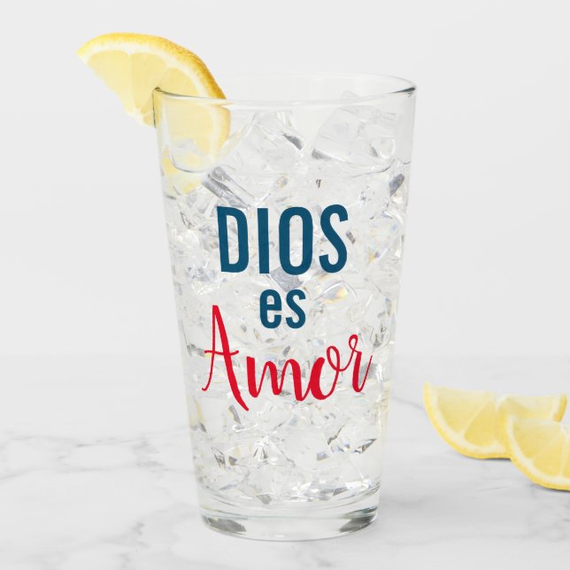 Dios es amor glass (Front Ice)