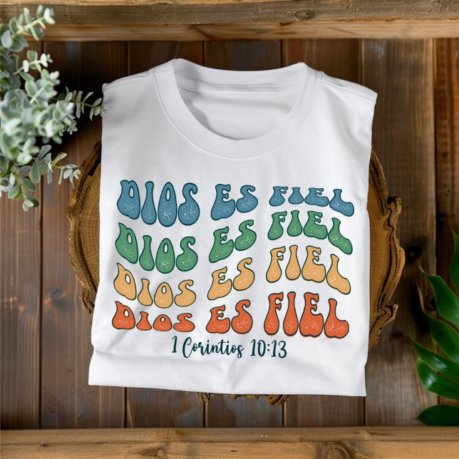 Dios Es Fiel Distressed Christian Spanish T-Shirt (Creator Uploaded)