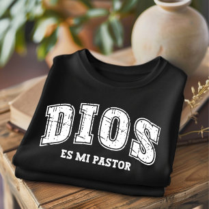 Dios Es Mi Pastor Distressed Christian Spanish T-Shirt