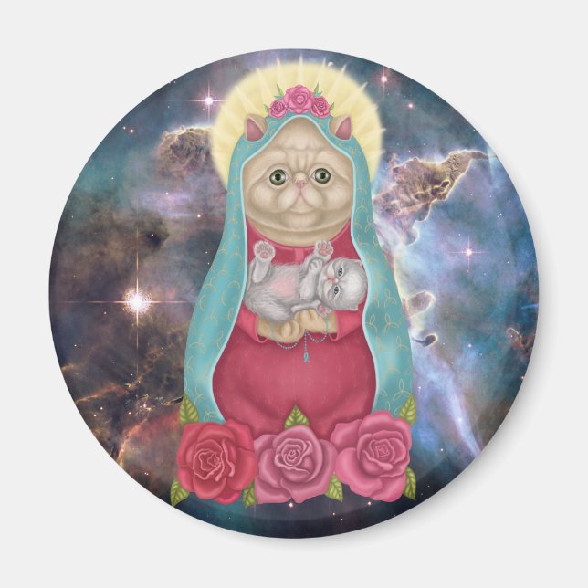 Dios Meows Magnet (Front)