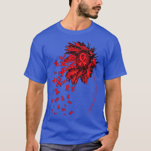 diovascular Disease Awareness Sunflower ribbon flo T-Shirt