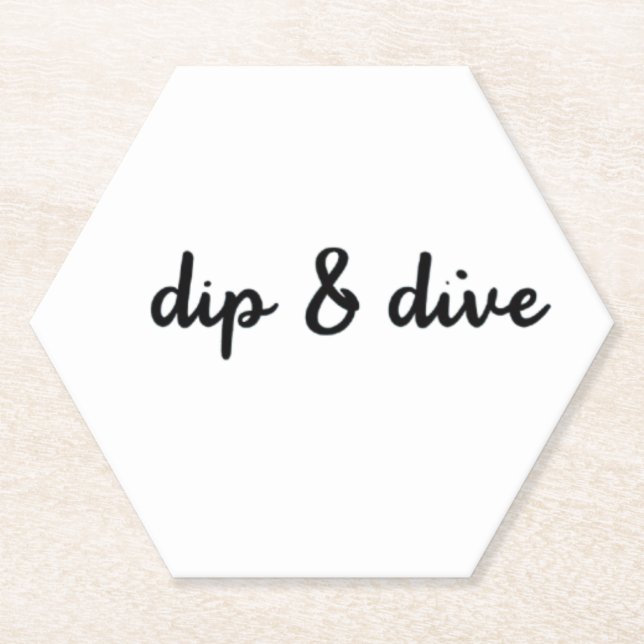 Dip & Dive Paper Coaster (Front)