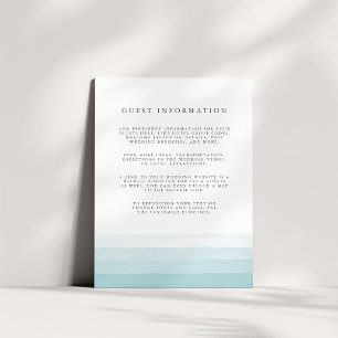 Dip Dye Guest Details Enclosure Card   Aqua