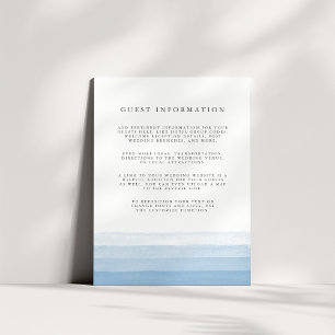 Dip Dye Guest Details Enclosure Card Sky
