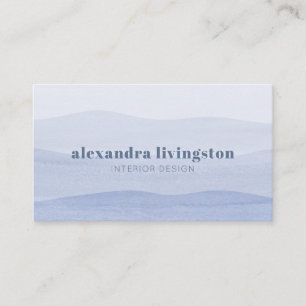Dip Dye Watercolor Navy Blue Ombre Watercolor Business Card