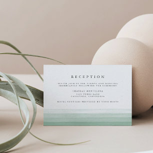 Dip Dye Watercolor Reception Card Fern