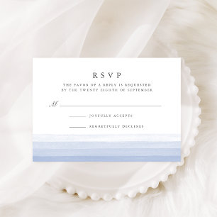 Dip Dye Watercolor RSVP Card Amethyst