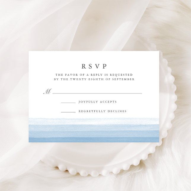 Dip Dye Watercolor RSVP Card | Sky (Creator Uploaded)