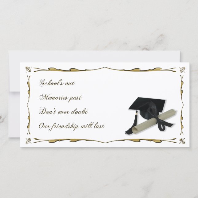 Diploma and Graduation Cap ( Mortar Board ) Announcement (Front)