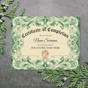 Diploma Certificate of Completion Award Course 