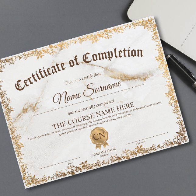 Diploma Certificate of Completion Award Course  (Creator Uploaded)