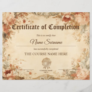 Diploma Certificate of Completion Award Course