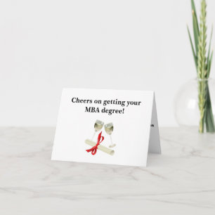 Diploma/Wine Glasses Card