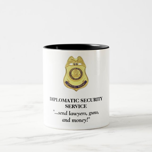 Diplomatic Security Service mug - send lawyers (Center)