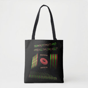 Dipping doughnuts in your coffee tote bag