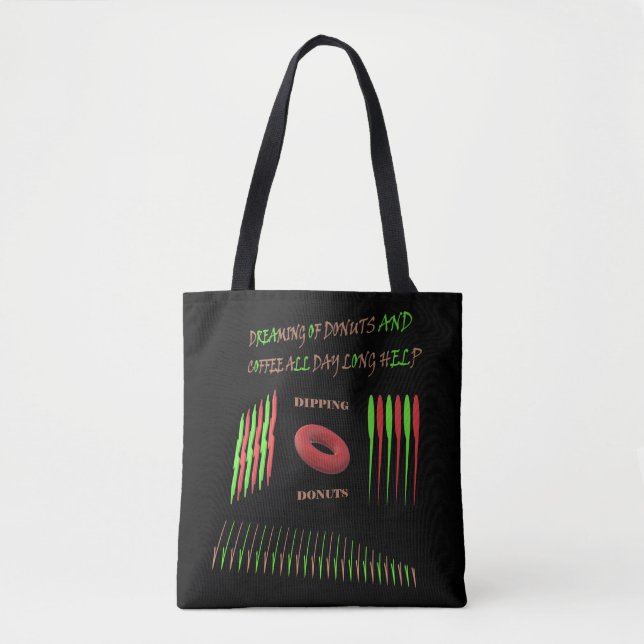 Dipping doughnuts in your coffee tote bag (Front)