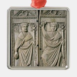 Diptych of Boethius  Consul in 487 AD Metal Ornament