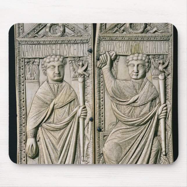 Diptych of Boethius  Consul in 487 AD Mouse Pad (Front)