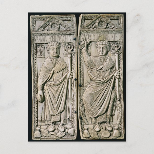 Diptych of Boethius  Consul in 487 AD Postcard (Front)