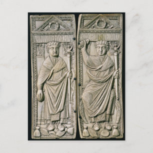 Diptych of Boethius Consul in 487 AD Postcard