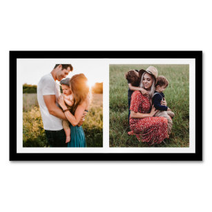 Diptych Photographer Two Photo Wedding Favour Magnetic Business Card