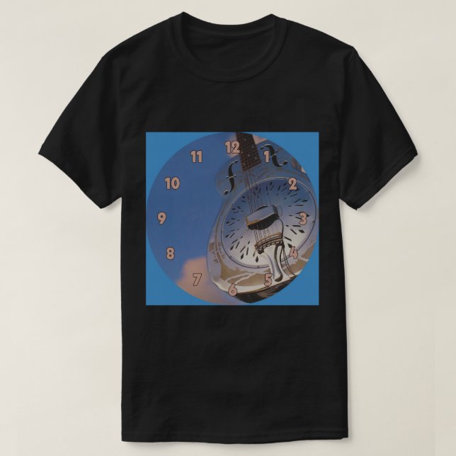 Dire Straits Brothers In Arms Clock T-Shirt (Design Front)