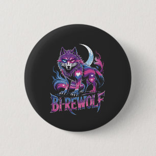 Dire Wolf Birewolf Bisexual LGBT 6 Cm Round Badge